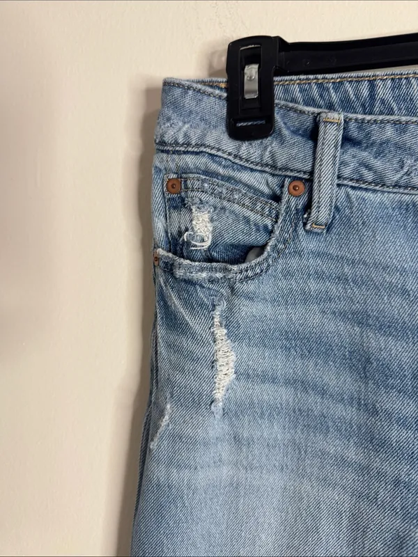 Goldie Blues Cheeky Taper Ankle Hi rise Original Fit Light Distressed Jeans sz 8 - Image 5