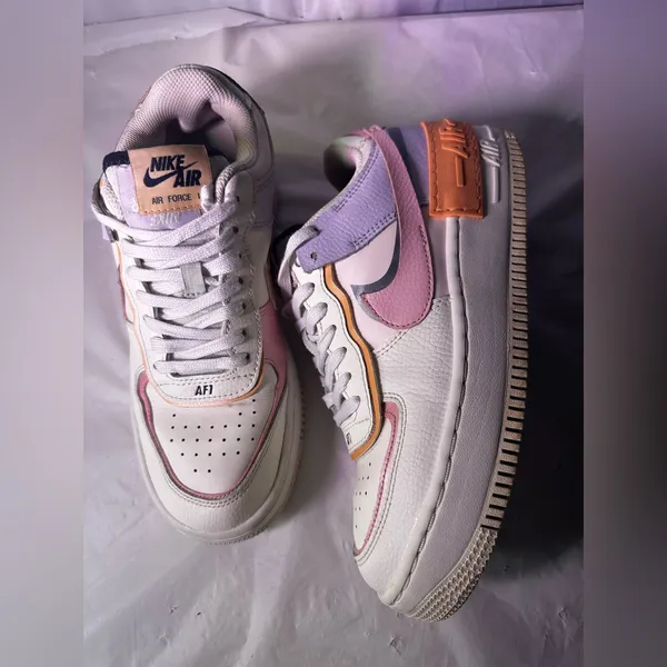 Nike Women's Air Force 1 Shadow - Cream and Pink - Image 6