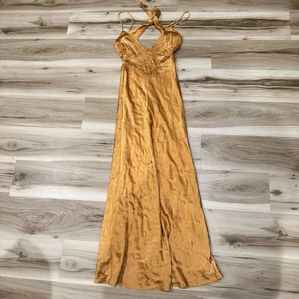 Bardot Capri Velour Slip Dress in Marigold Women’s 4 - Image 2