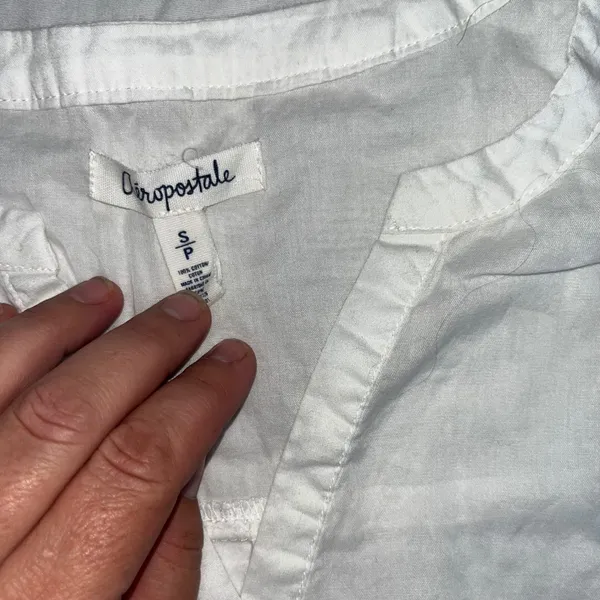 Aeropostale Woven Tank Top White Small Sleeveless - Image 4