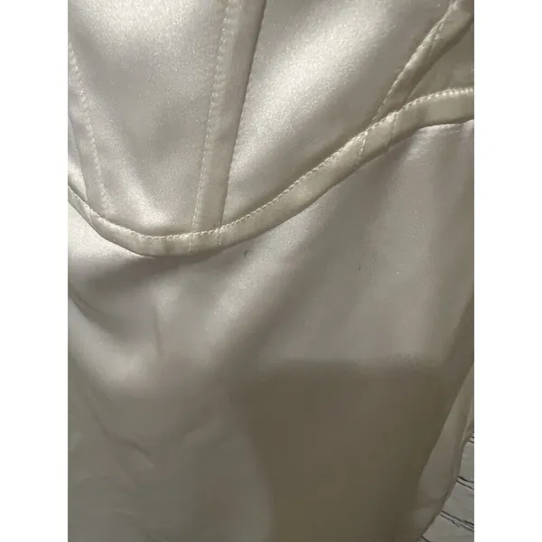 NWT Zara satin corset white Silky Mini dress Spaghetti Strap size small - Image 6