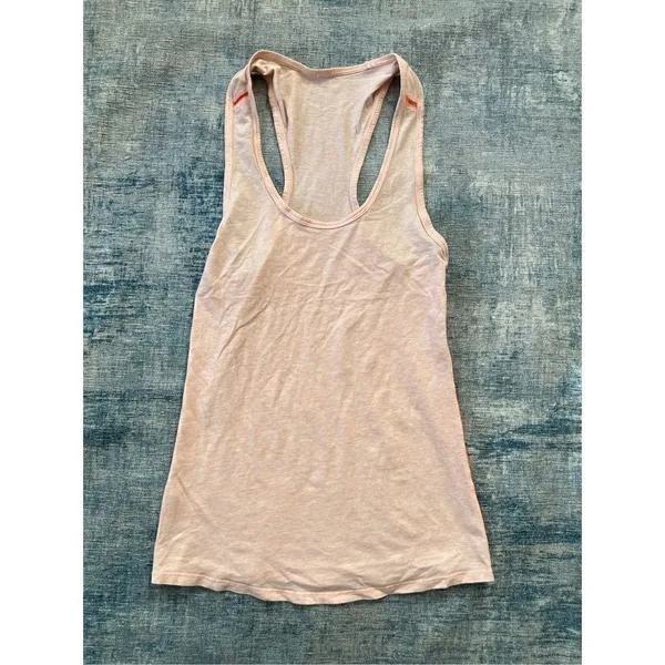 Lululemon Heathered Peach Pink Cool Racerback Tank Top Size 2 - Image 3