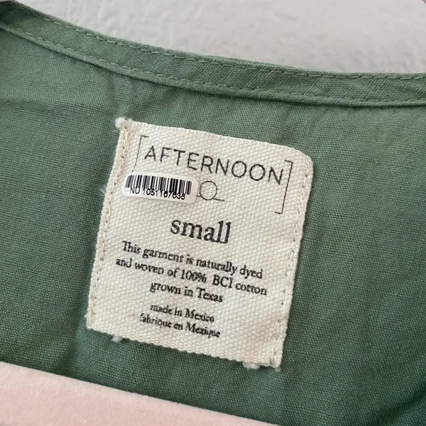 Anthropologie Afternoon The Isabella Mini Dress Small 100% Cotton Cottagecore - Image 3