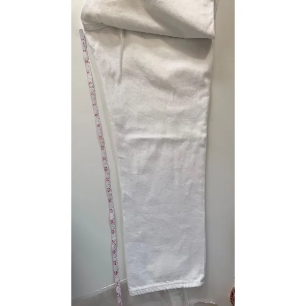 Old‎ Navy High-Rise Slouchy Straight Jeans White Cotton Denim Size 8 - Image 9