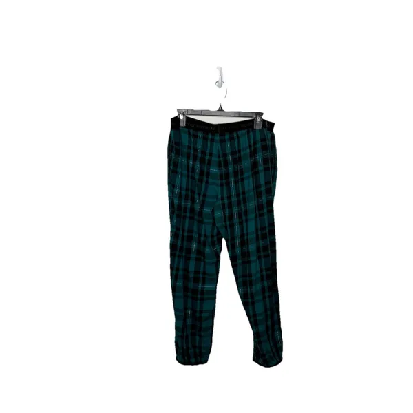 Victorias Secret Pajama Green Black Flannel Jogger PJ Pants Size large Womens - Image 3