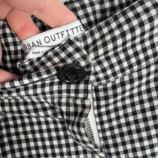 Urban Outfitters Gingham Checkered Pants Lightweight Hi-Rise Size XS EUC L1660 - Image 5