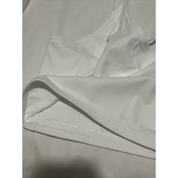 Women’s Poise Longline Fitness Activewear White Sports Bra Sz XL - Image 5