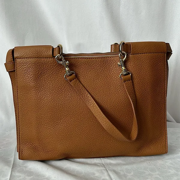 Iacucci Italy Luxurious Caramel Brown Pebbled Leather Handbag Purse 🌸🌸 - Image 2