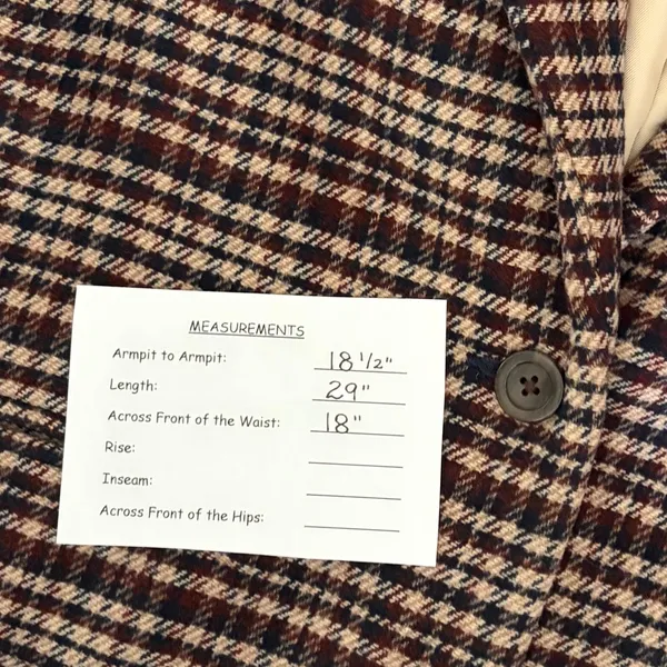 ABERCROMBIE & FITCH Heavyweight Wool Blend Blazer Coat Preppy Academia Small - Image 14