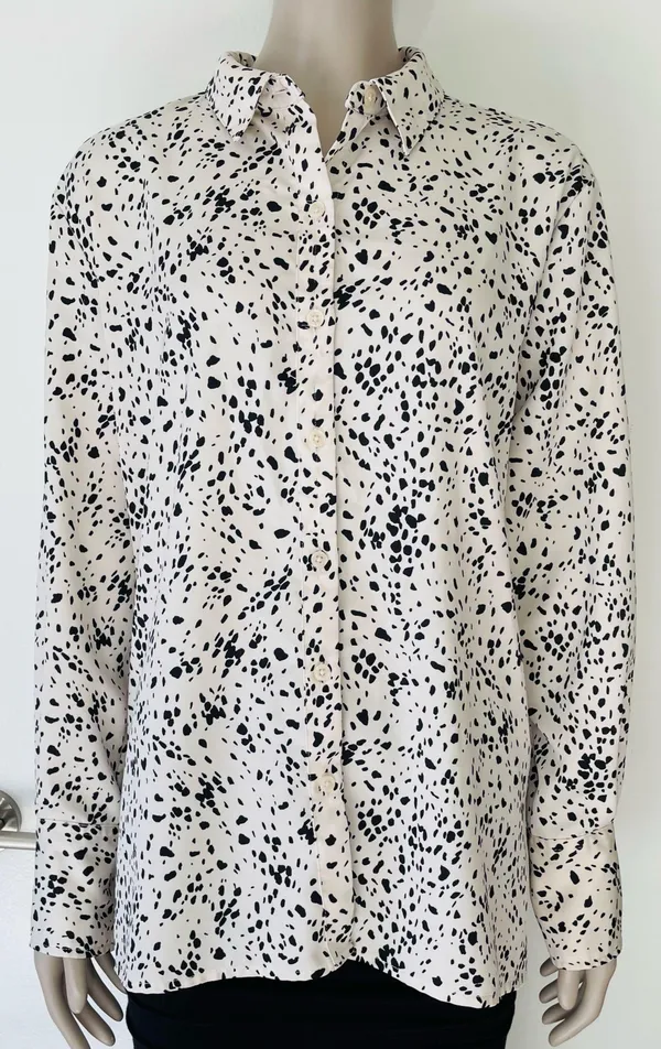 Satin Long Sleeve Button Up Blouse - Image 4