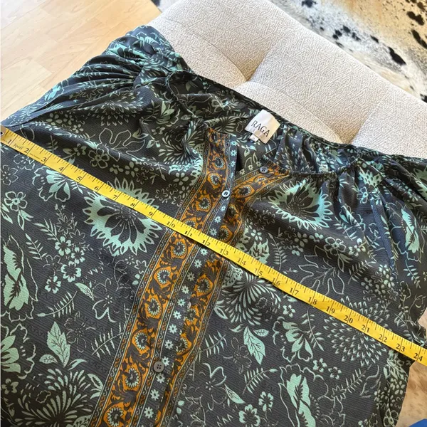 RAGA Stefna Maxi Dress‎ Green Size Small Printed Boho - Image 7