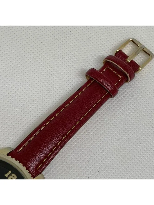 Harry Potter Quidditch Watch women gold tone 38mm quartz red leather running - Image 3