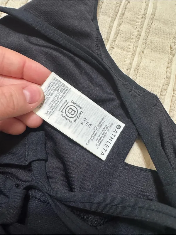 Athleta Black Crisscross Strap Tankini Top - Image 5