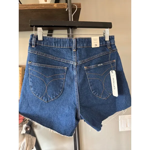 Rolla's Original Short in Dark Stone Dark Vintage Indigo Womens Size 28 - Image 8