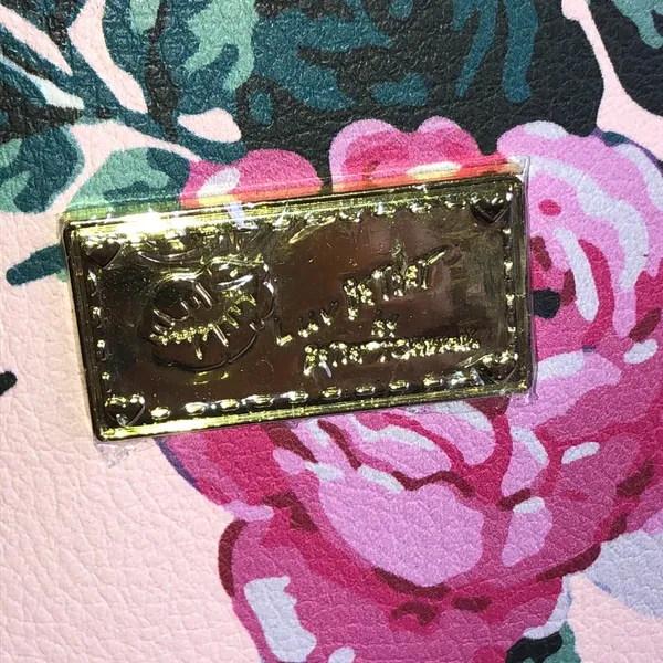 Luv Betsy by Betsy Johnson Pink Floral Purse with Pastel Rose Print - Image 3