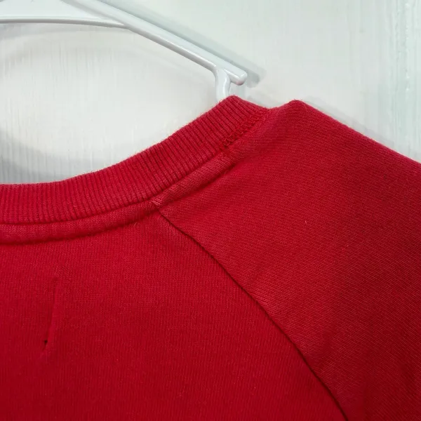 Lucky Brand red embroidered GIRL casual crewneck 100% cotton sweatshirt casual L - Image 7