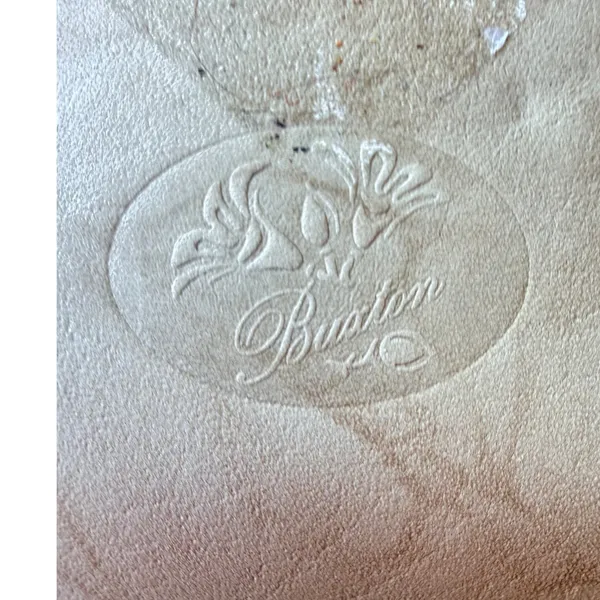 Buxton Beige Genuine Leather Organizer Wallet Zip Around Snap Clutch - Image 4