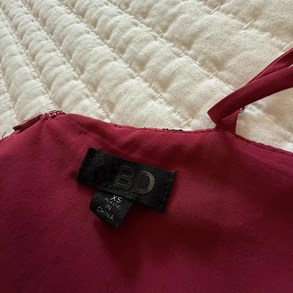 NBD Brielle Raspberry & Magenta Pink Flared Base Midi Dress Sz XS Extra Small - Image 9