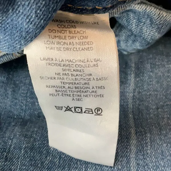 Pilcro Blue Denim The Skipper Straight Cropped Jeans Size 26 - Image 10