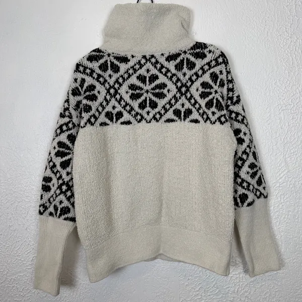 Pilcro Anthropologie Maia Cropped Quarter Zip Pullover Cozy Sherpa Size XL - Image 3
