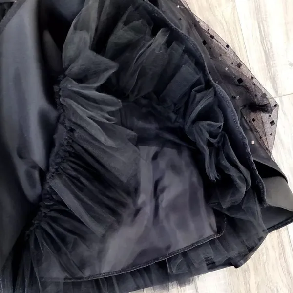 Jessica McClintock For Gunne Sax Black Strapless Netted Embellished Dress 3 - Image 16