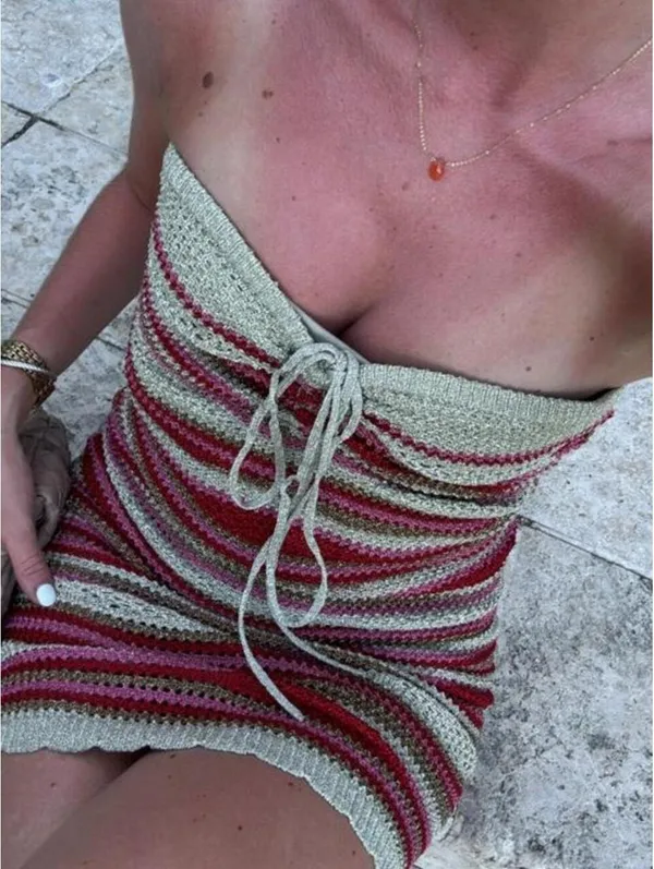 Farm Rio Mixed Waves Knit Mini Dress - Image 2