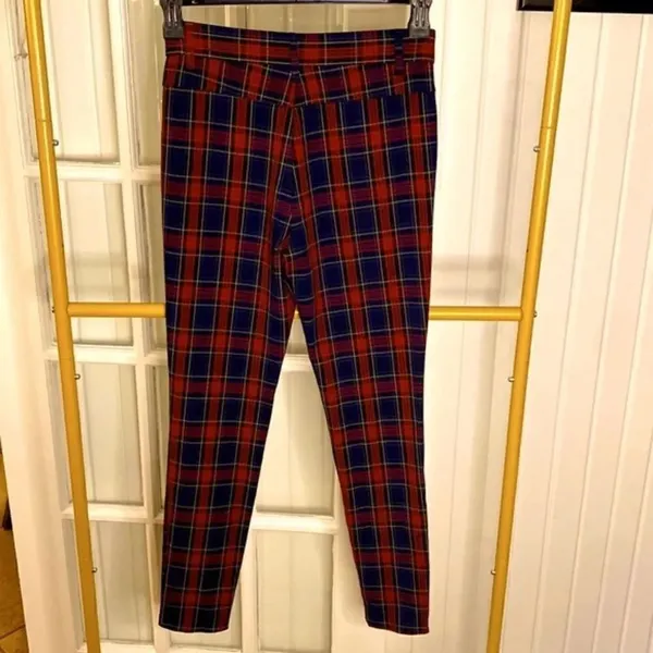 ZARA Plaid Skinny Trouser Pants - Image 4