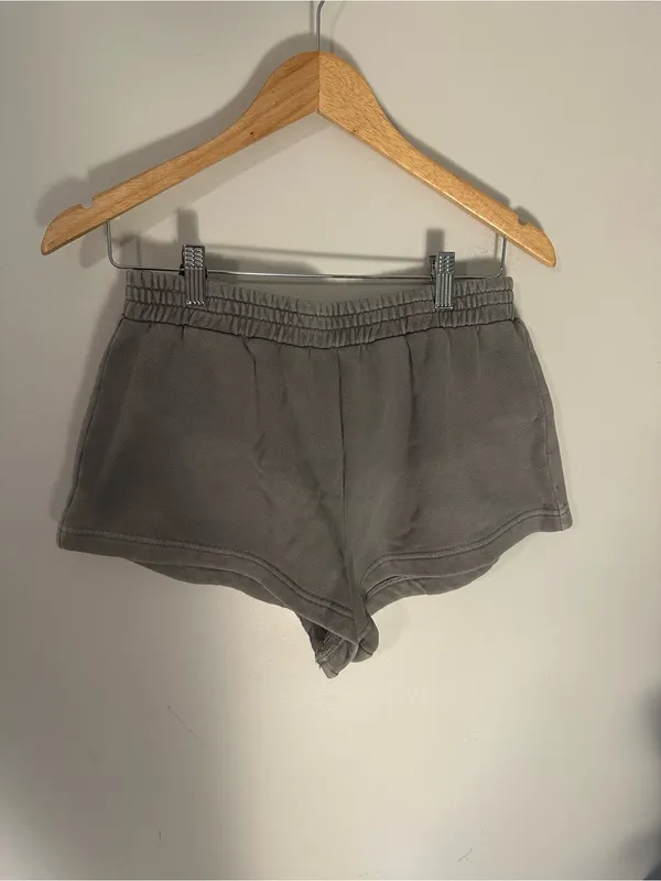 NWOT Agolde mini sweatshorts grey small - Image 3