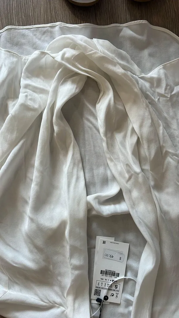 ZARA White Linen Blouse - Image 2