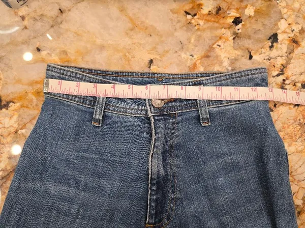 Zara Wide Leg High Rise Blue Jeans 4 - Image 3