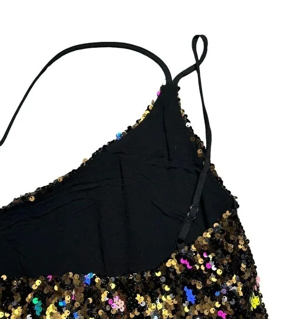 Dress the Population x Cosmopolitan Leopard Sequin One Shoulder Mini Dress US XS - Image 7