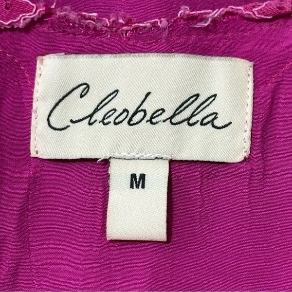 Cleobella Women’s Size M Fuchsia Pink Liliana Lace Trimmed Sleeveless Tank Top - Image 5