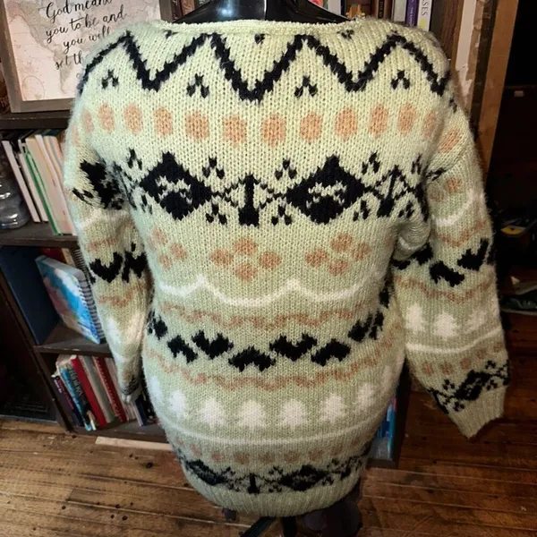 Anthropologie green Northern Isle chunky thick XS sweater - Image 2
