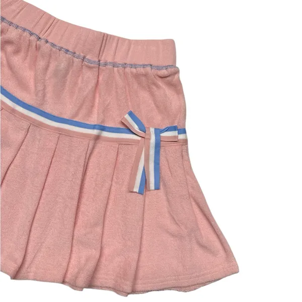 Y2K Cider Pink Pleaded‎ Tennis Skirt with bow on the side Women’s size Medium - Image 4