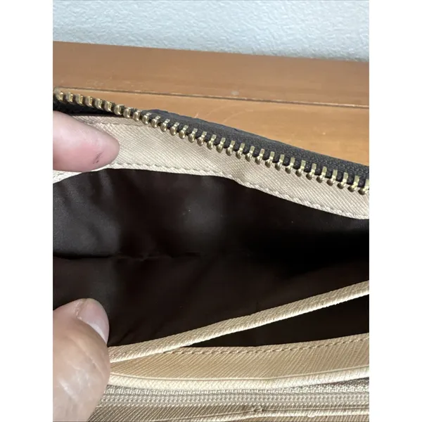 Coach Peyton Accordion Zip Around Wallet‎ Brown READ - Image 8