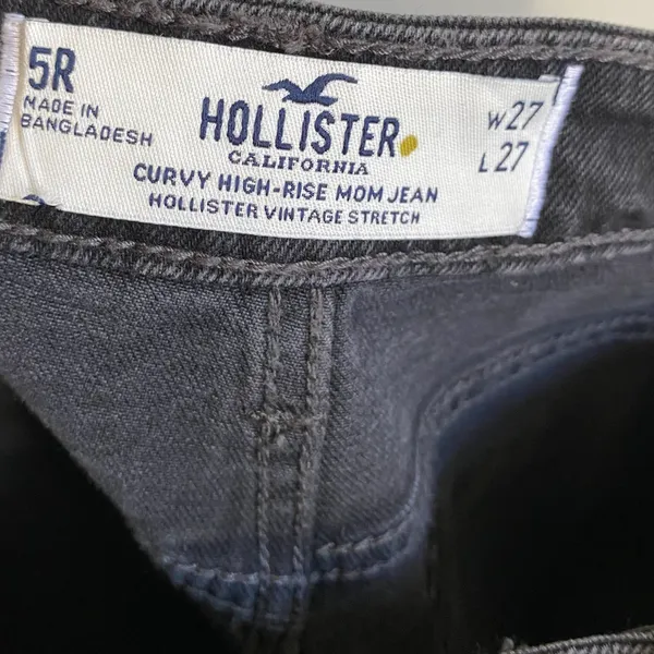 Two Tone Gray High Rise Mom Jean 27 - Image 7
