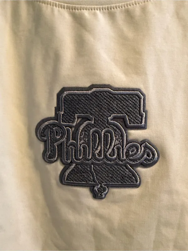 Pro Standard Philadelphia Phillies Women’s Ivory Reverse Short Sleeve T-Shirt - Image 4