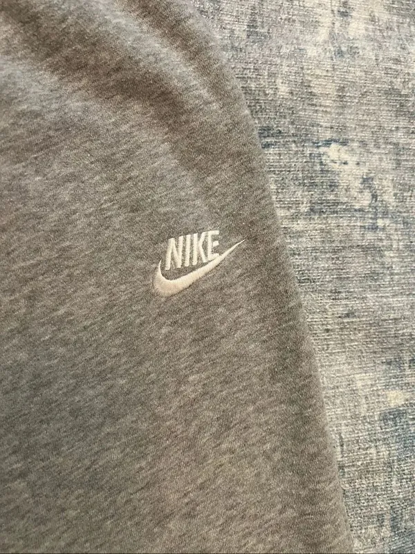 Nike Heathered Gray Club Fleece Mid Rise Oversized Sweatpants Women's Small - Image 3