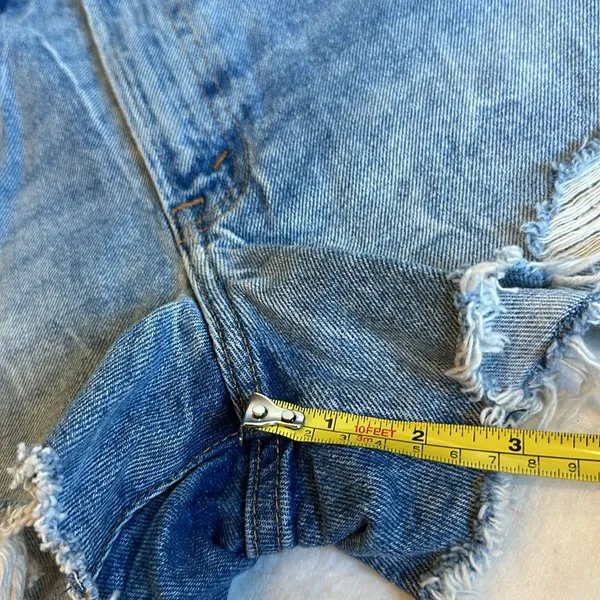 Abercrombie & Fitch Natural Rise distressed denim shorts - Image 8