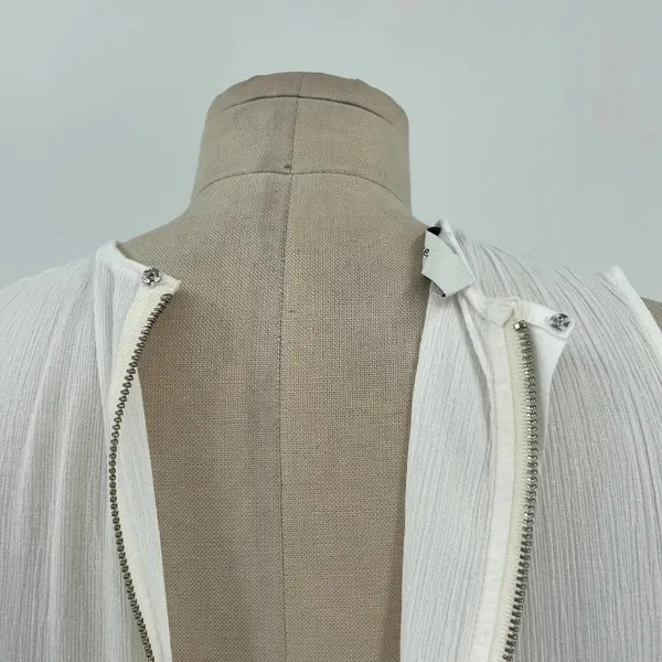 Vince Shirred Sleeveless Tiered Midi Long Dress in‎ Off White Size XS - Image 11