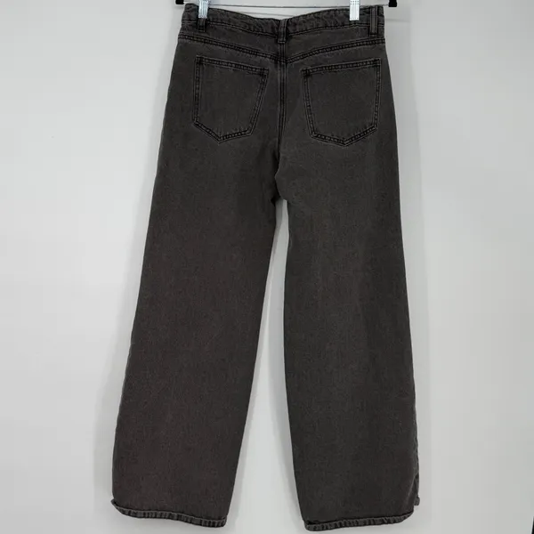 Edikted‎ Womens Black Acid Wash Wide Leg Baggy Jeans Size Medium Streetwear Y2K - Image 2