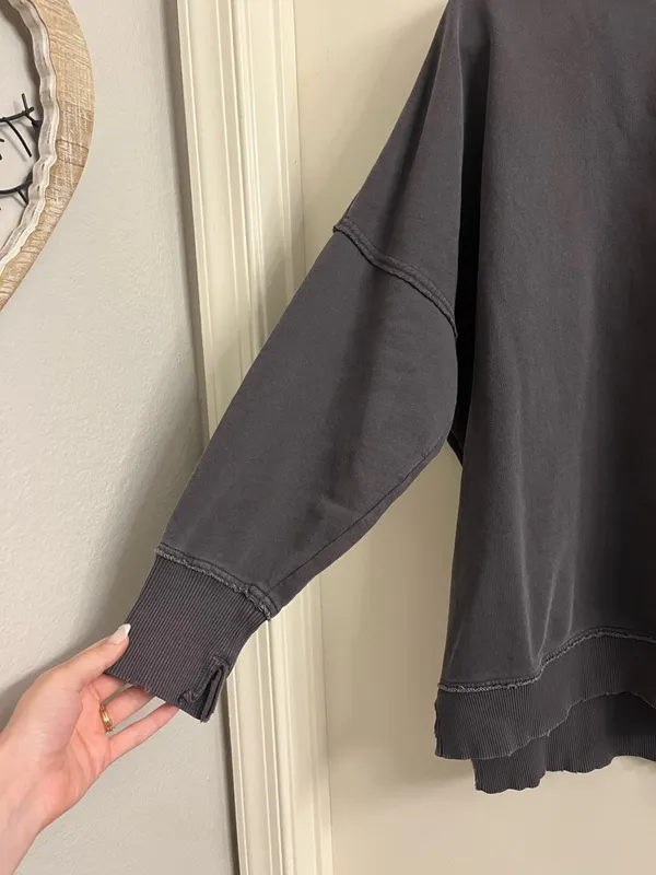 Aerie Grey Crewneck Pullover Small - Image 2