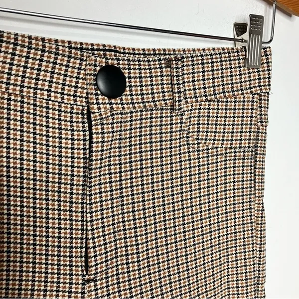 Zara plaid houndstooth pattern skinny‎ pants size medium - Image 3