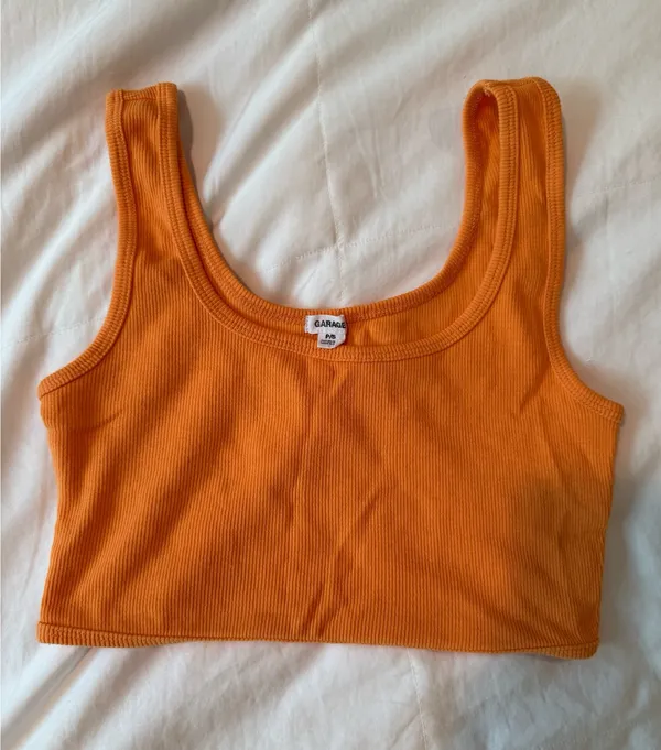 Garage Cropped Tank Orange - Image 2