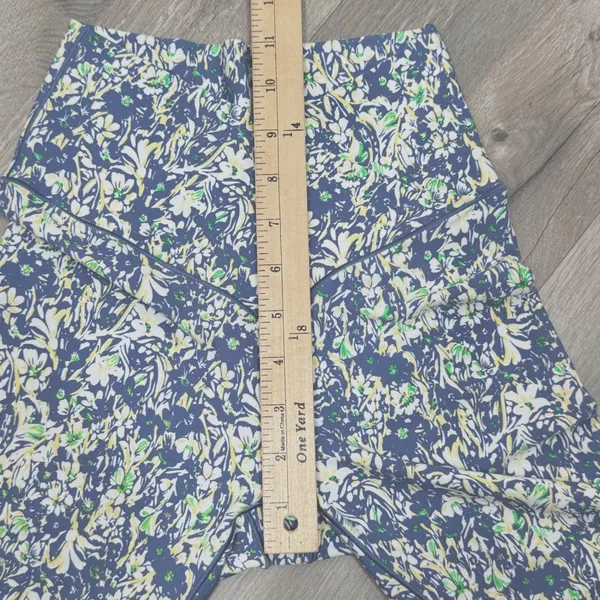 Offline Aerie Floral‎ Crossover High Waist Bike Shorts Blue Small 7 Inch - Image 13