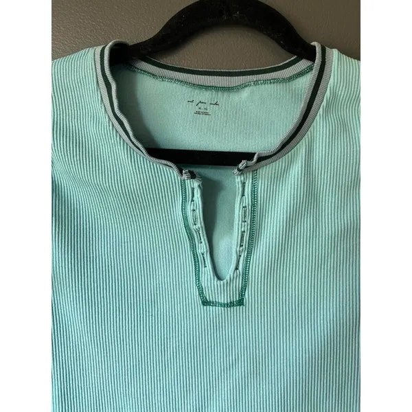 Urban Outfitters Out From Under Light Blue Ribbed Long Sleeve Crop Top XL - Image 8
