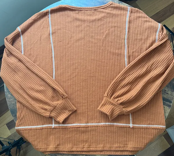 CHICSOUL | ladies plus size waffle, pull over shirt. Size: 2X. - Image 11