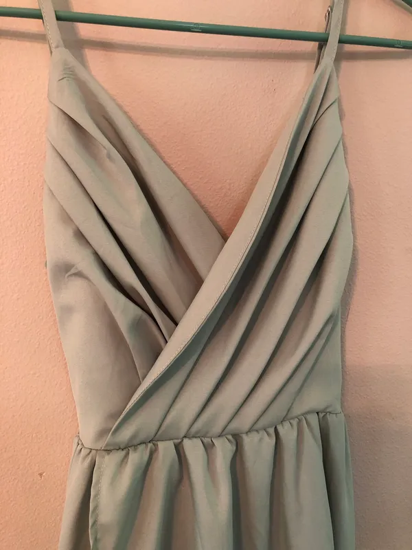 Sage Green Wrap Dress - Image 3
