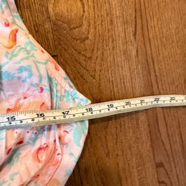 Roller Rabbit Amandine pink floral smocked waist size small - Image 13