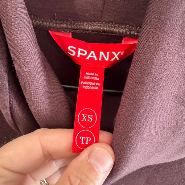 Spanx AirEssentials Cowl Neck Sweatshirt XS Brown Pullover 21857R - Image 2